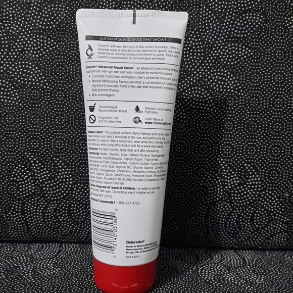 🟢 $ 5.00 Eucerin Very Dry Skin Advanced Repair Cream, Fragrance-Free 8… - Picture 3 of 4